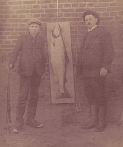 My father and grandfather with the salmon from 1928