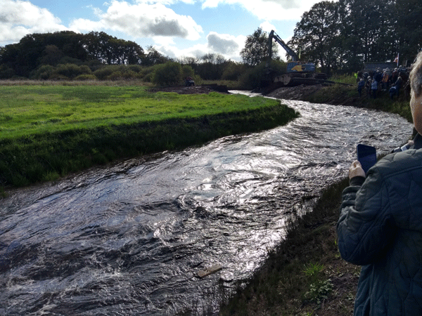 Opening of Holme Creek. Now the water is running