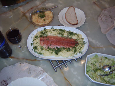 Sea trout with mashed potatoes