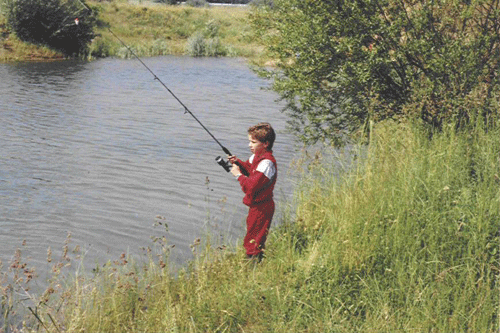 You start as a child and ends up as an adult fisherman