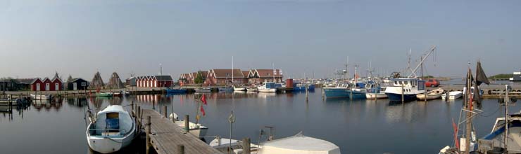 Bork Harbor in sunshine and calm weather