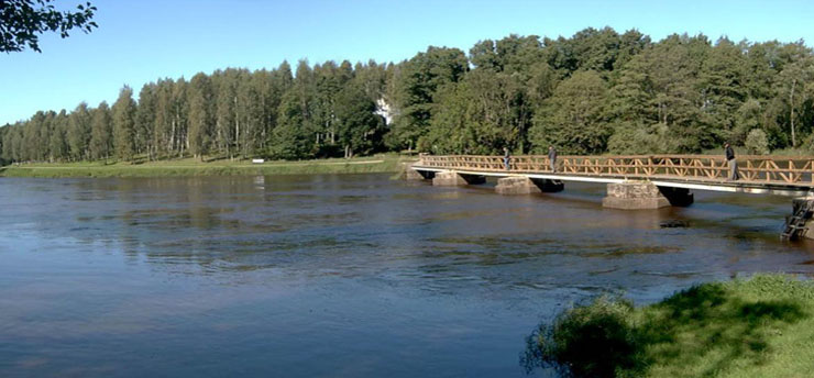 Rejebroen den 2. september 2007. Broen er opbygget igen