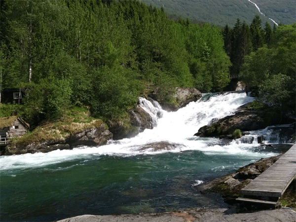 The large waterfall in the Korsbrekke river