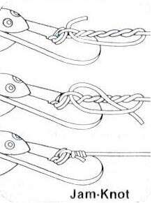 Single knot with nylon line