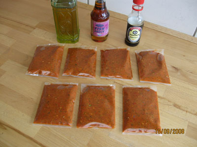 Hot, Red Thai Mix is ready-made and comes in vacuum bags