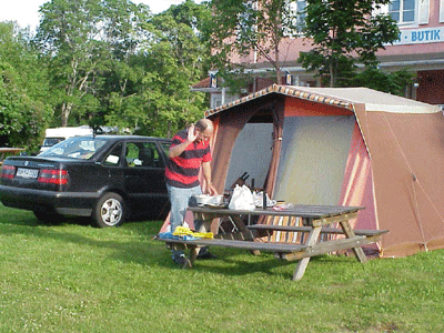 Ljusne campsite is located down to the river