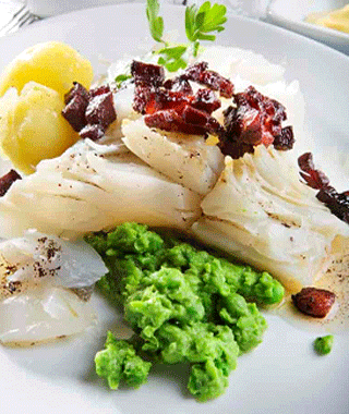Norwegian lute fish of cod a Christmas dinner