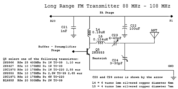 Long Range Transmitter PA Stage