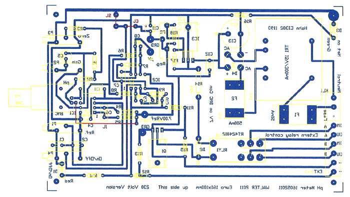 PCB layout for pH meter