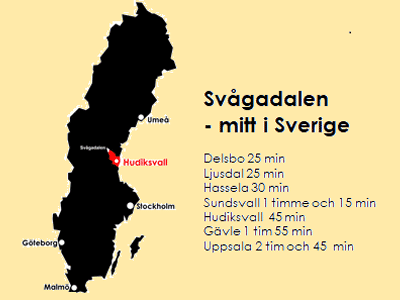 Kort over området Svägadalen
