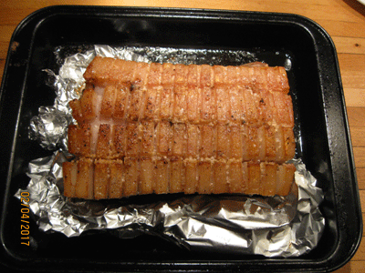 Sous Vide Pork Roast with crispy pork rinds