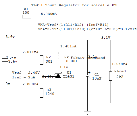TL431 Shunt Regulator Design Calculator