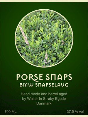 Pors Snaps made from herbs. See the recipe above.